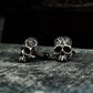Mexican Carved Skull Cufflinks - 925 Sterling Silver Handmade