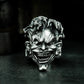 Evil Clown Grin Ring - 925 Sterling Silver Handmade Creepy