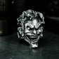 Evil Clown Grin Ring - 925 Sterling Silver Handmade Creepy