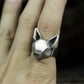 Geometric Fox Ring - 925 Silver Handmade