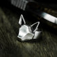 Geometric Fox Ring - 925 Silver Handmade