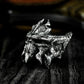 Demonic Dragon Mask Ring ¨C 925 Sterling Silver Handmade