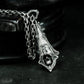 Eiffel Skull Pendant ¨C Handmade 925 Silver Paris Gothic Necklace