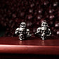 Cross Skull Cufflinks - Christian Design - 925 Sterling Silver Handmade