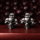 Cross Skull Cufflinks - Christian Design - 925 Sterling Silver Handmade
