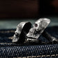Warrior Skull Cufflinks - Dark Gothic Armor 925 Silver Handmade