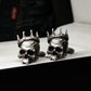 Crown Skull Cufflinks - 925 Silver Handmade