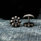 Skull Disc Cufflinks - 925 Silver Handmade