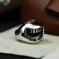 Smiley Face Ring ¨C Handmade 925 Silver Punk Grin Band