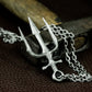 Trident God Weapon Pendant - 925 Silver Handmade