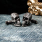 Ornate Skull Cufflinks, 925 Silver Handmade