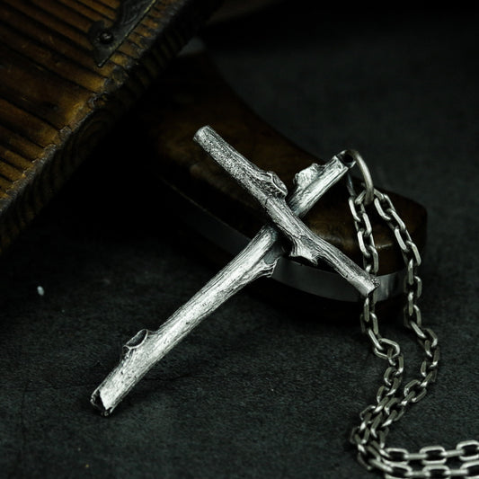 Tree Cross Design Pendant - 925 Silver Handmade