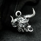 Snarling Bull Pendant - 925 Silver Handmade Wild Rage