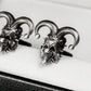 Clown Muppet Doll Cufflinks, Wedding Gift - 925 Sterling Silver Handmade