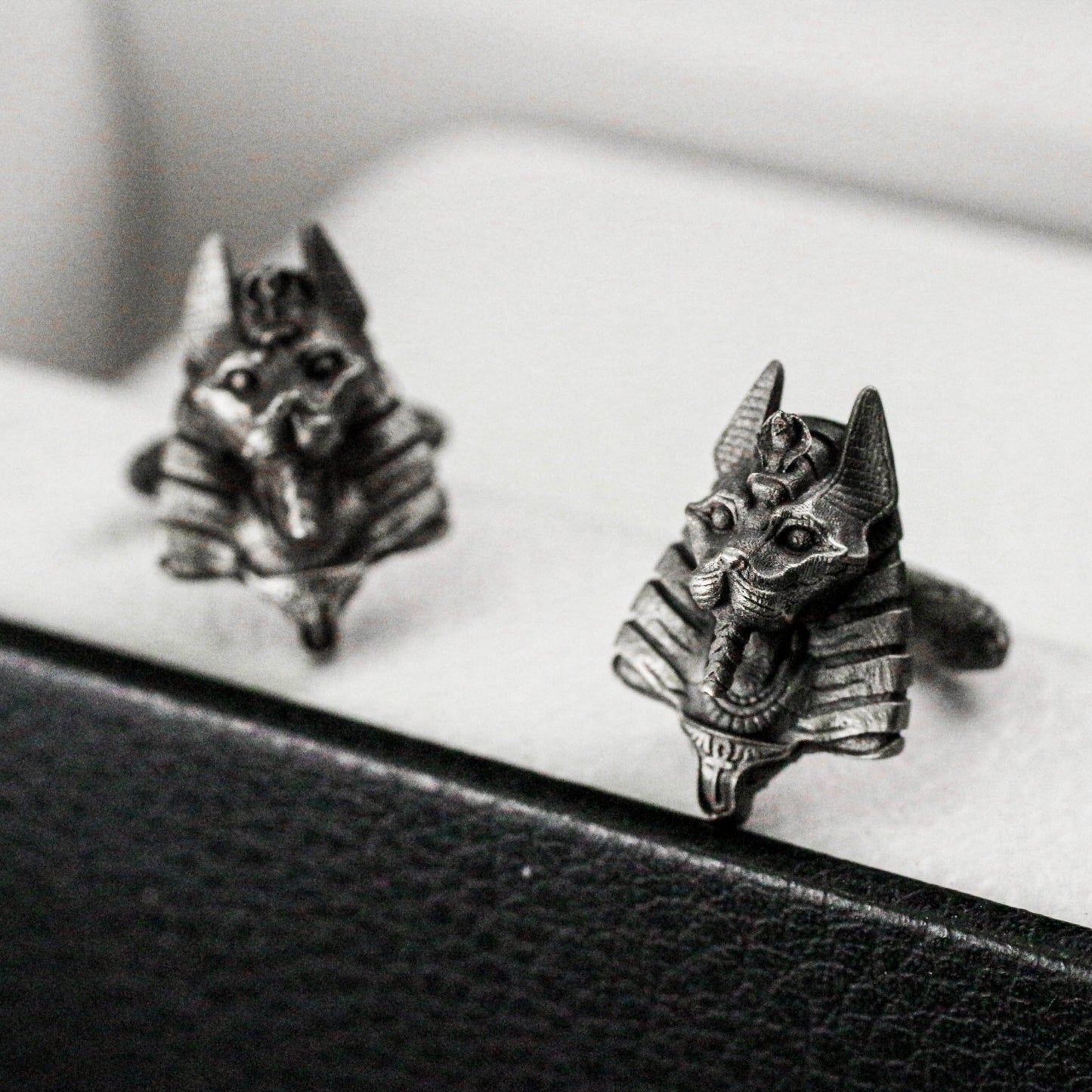 Pharaoh Anubis Cufflinks - 925 Sterling Silver Handmade
