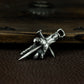 Clawed Hand with Cross Nail Pendant ¨C 925 Silver Handmade