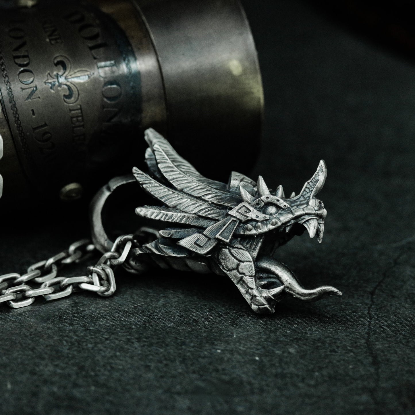 Quetzalcoatl Totem Pendant - 925 Silver Handmade