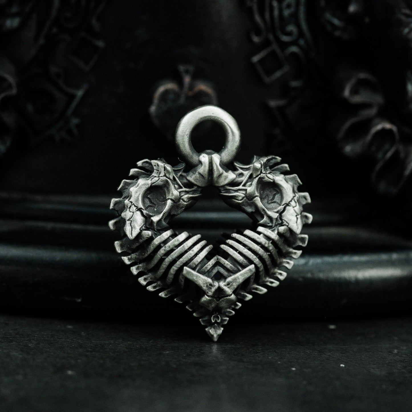 Broken Heart Pendant - 925 Silver Handmade Barbed Love