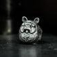 Lucky Pig Ring with Floral Patterns ¨C 925 Sterling Silver Handmade