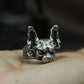 Angry Cat Ring ¨C Handmade 925 Silver Fierce Feline Band