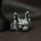 Angry Cat Ring ¨C Handmade 925 Silver Fierce Feline Band