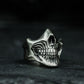 Split Grin Skull Ring ¨C Handmade 925 Silver Sinister Bite Band