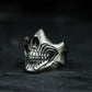 Split Grin Skull Ring ¨C Handmade 925 Silver Sinister Bite Band
