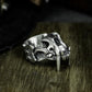 Saber-tooth Tiger Skull Ring - 925 Silver Handmade