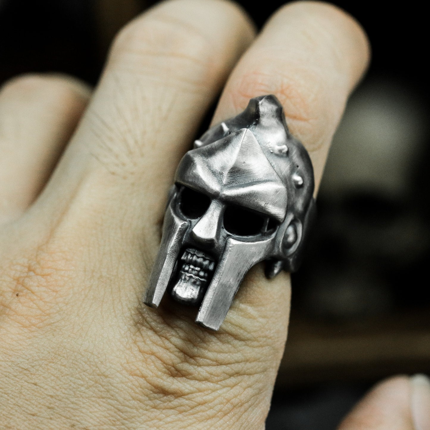 Spartan Skull Ring - 925 Silver Handmade