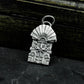 Temple Door Pendant with Radiant Crest - 925 Sterling Silver Handmade