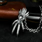 Bird Skull & Claw Pendant - 925 Silver Handmade Tribal Totem