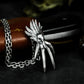 Bird Skull & Claw Pendant - 925 Silver Handmade Tribal Totem