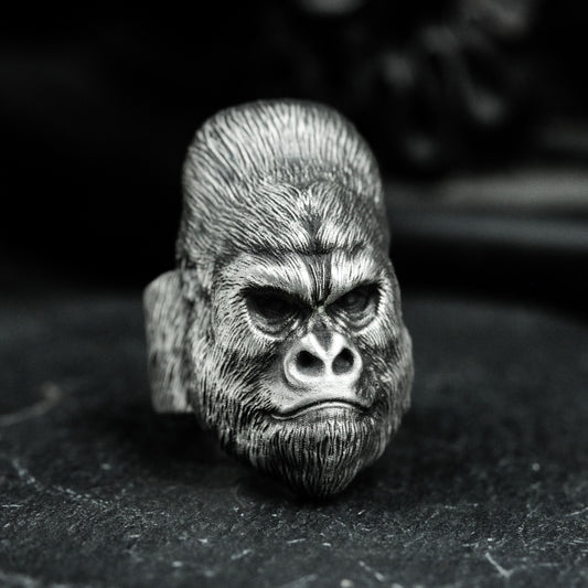 Gorilla King Ring - 925 Silver Handmade