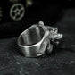Three-headed Snake Ring - 925 Silver Handmade
