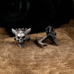 Flaming Skull Cufflinks, 925 Silver Handmade
