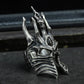 Dark King Skull Crown Ring - 925 Silver Handmade