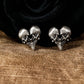 Heart Skull Cufflinks - 925 Sterling Silver Handmade