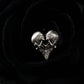 Heart Skull Cufflinks - 925 Sterling Silver Handmade