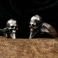 Heart Skull Cufflinks - 925 Sterling Silver Handmade