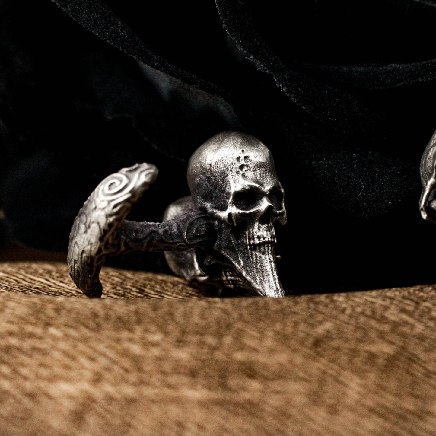 Heart Skull Cufflinks - 925 Sterling Silver Handmade