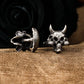 Three-Headed Demon Skull Cufflinks - 925 Sterling Silver Handmade
