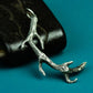 Deer Antler Pendant - 925 Silver Handmade Forest Totem