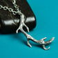 Deer Antler Pendant - 925 Silver Handmade Forest Totem