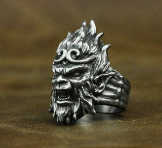 Playful Monkey Ring - 925 Sterling Silver Handmade