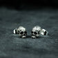 Mini Skull Stud Earrings ¨C Handmade 925 Silver Dark Gothic Earrings