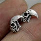 Parrot Skull Earrings - 925 Silver Handmade