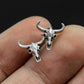 Buffalo Skull Earrings - 925 Silver Handmade