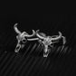 Buffalo Skull Earrings - 925 Silver Handmade