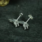Long Ear Wolf Earrings ¨C Handmade 925 Silver Gothic Beast Studs