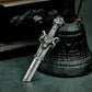 Gothic Sword Pendant with Skull Pommel ¨C 925 Sterling Silver Handmade